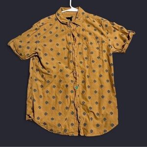 Insight Mustard and Black Polka Dot Shirt
